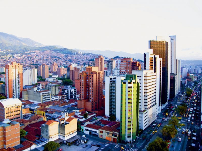 Город Медельин в Колумбии