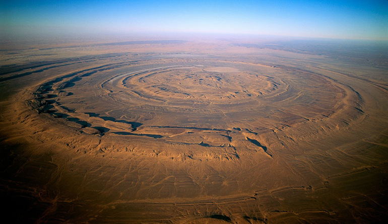 Уникальность космического ландшафта структуры Ришат в Мавритании